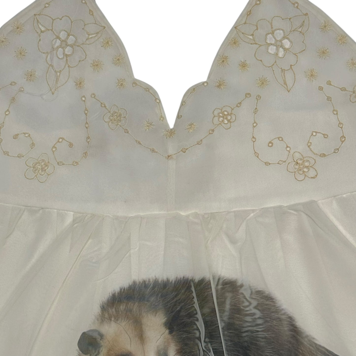 OPOSSUM WHITE PEPLUM TANK TOP SAMPLE - XXS/XS