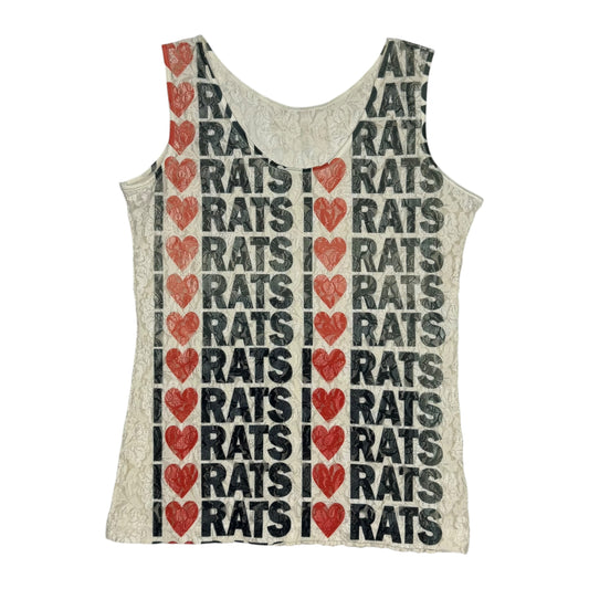 I HEART RATS LACE TANK TOP - M