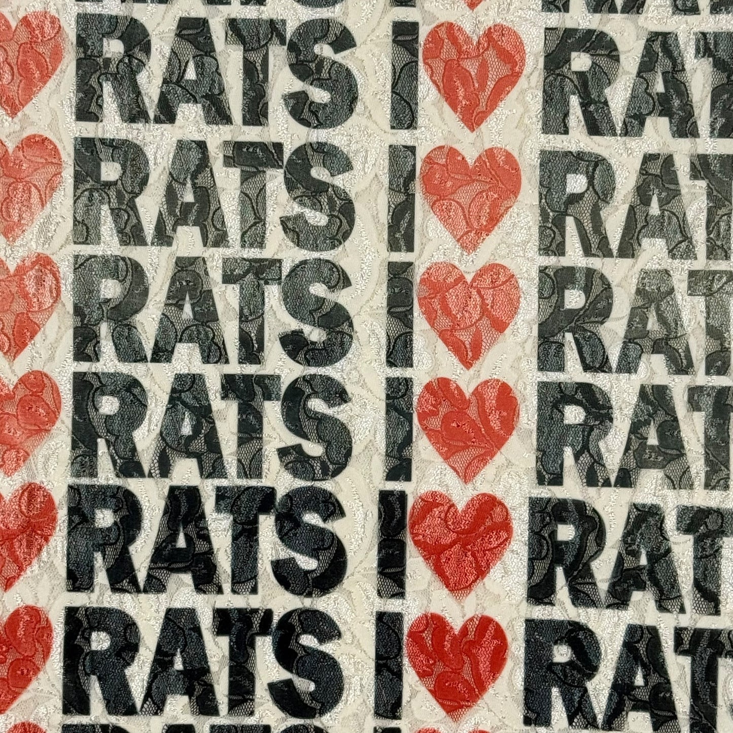 I HEART RATS LACE TANK TOP - M