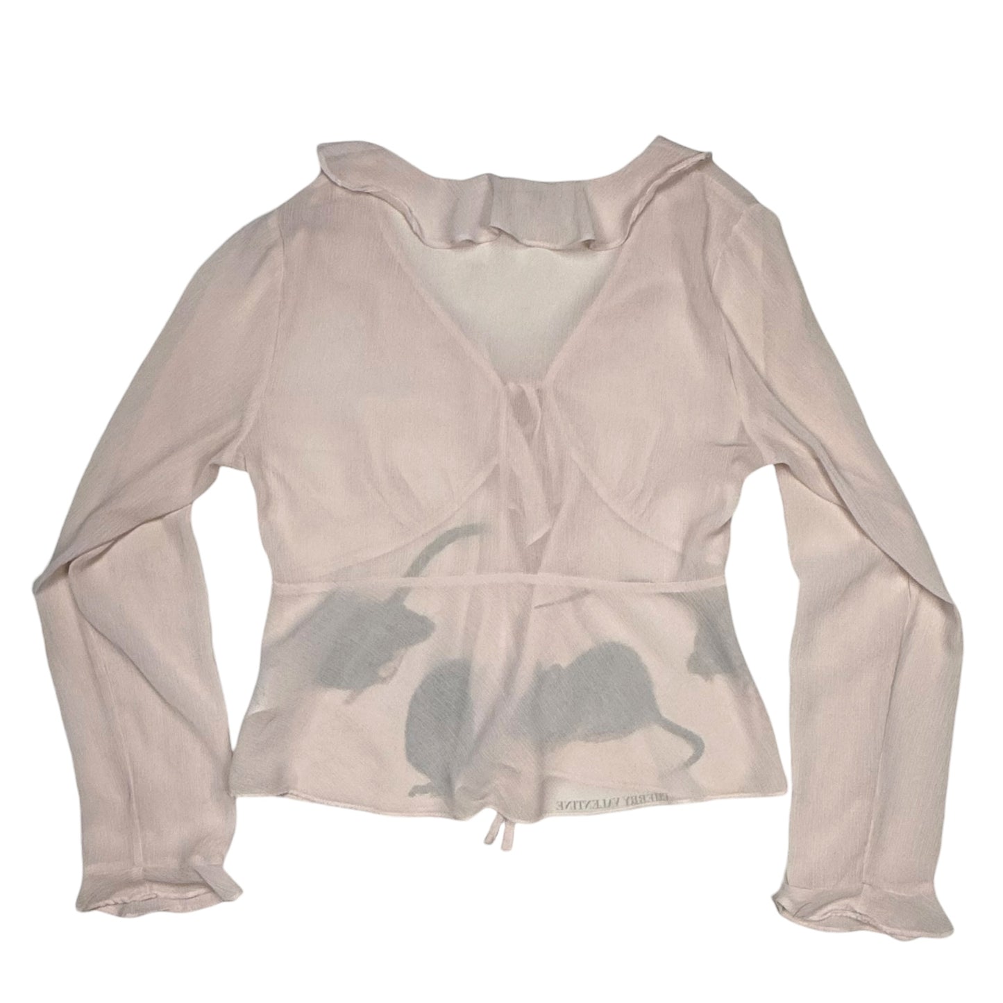 RATZ BABY PINK RUFFLE BLOUSE - L
