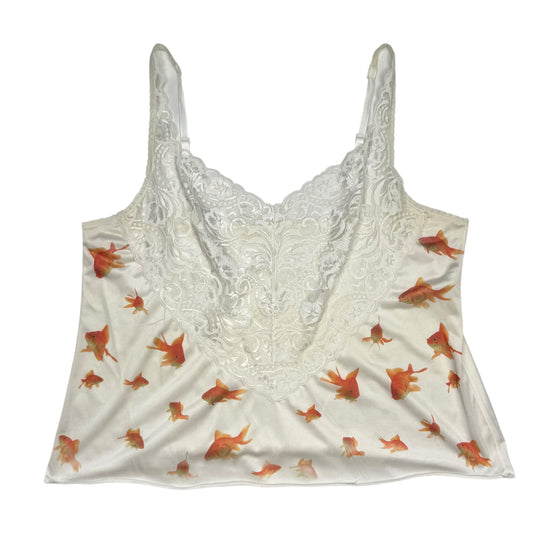 GOLDIE WHITE LACE CAMI TOP - L