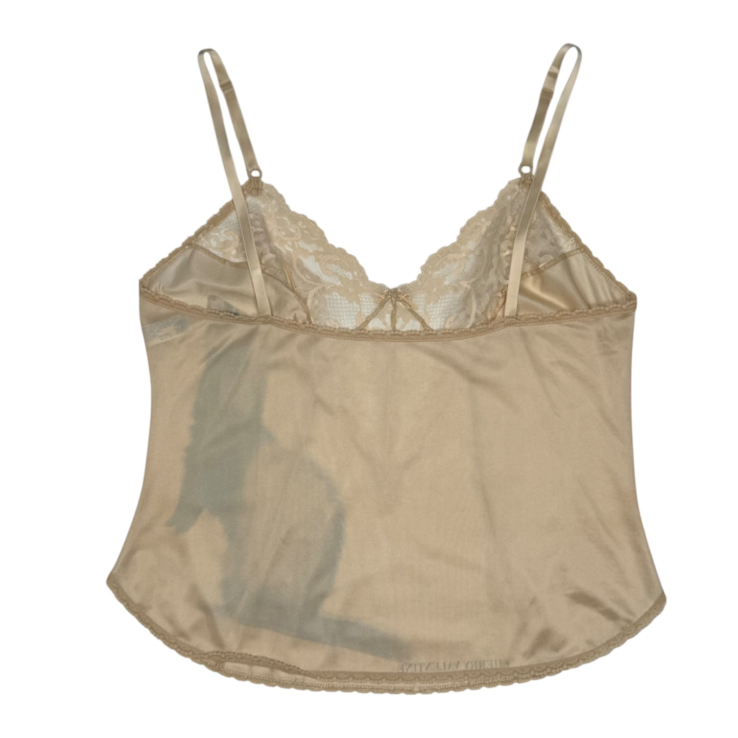 FERRETITA BEIGE LACE CAMI TOP - M