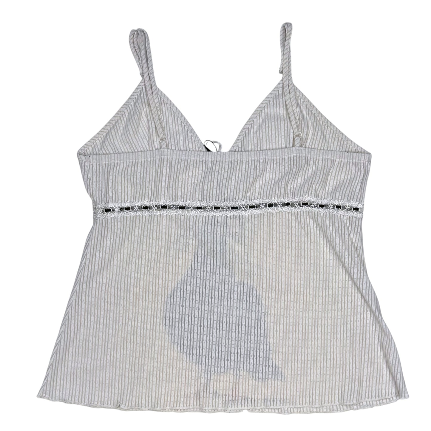 BIG PIGEON CREAM RIBBON TANK TOP - XS/S