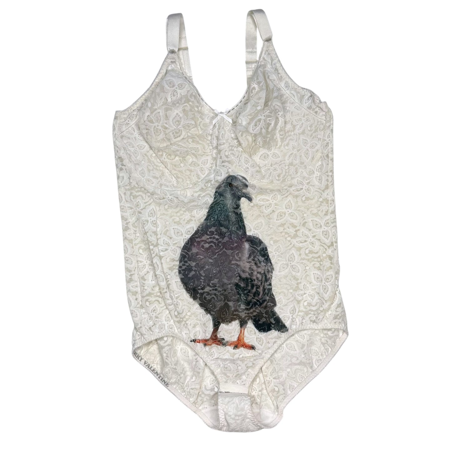 BIG PIGEON CREAM LACE BODYSUIT SAMPLE - L