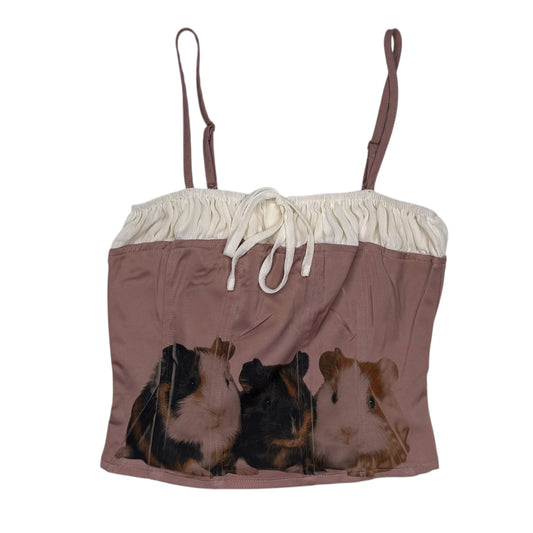 GUINNEA PIGS MAUVE AND CREAM TANK TOP - S