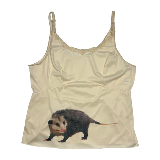 OPOSSUM LIGHT BEIGE LACE TANK TOP - XL/2X