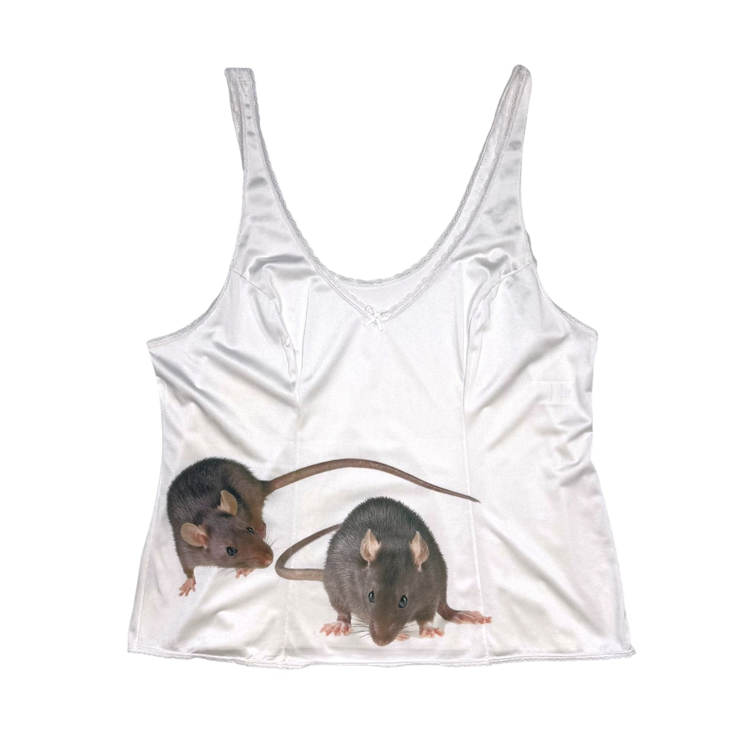 RATZ WHITE LACE TRIM TANK TOP - M/L