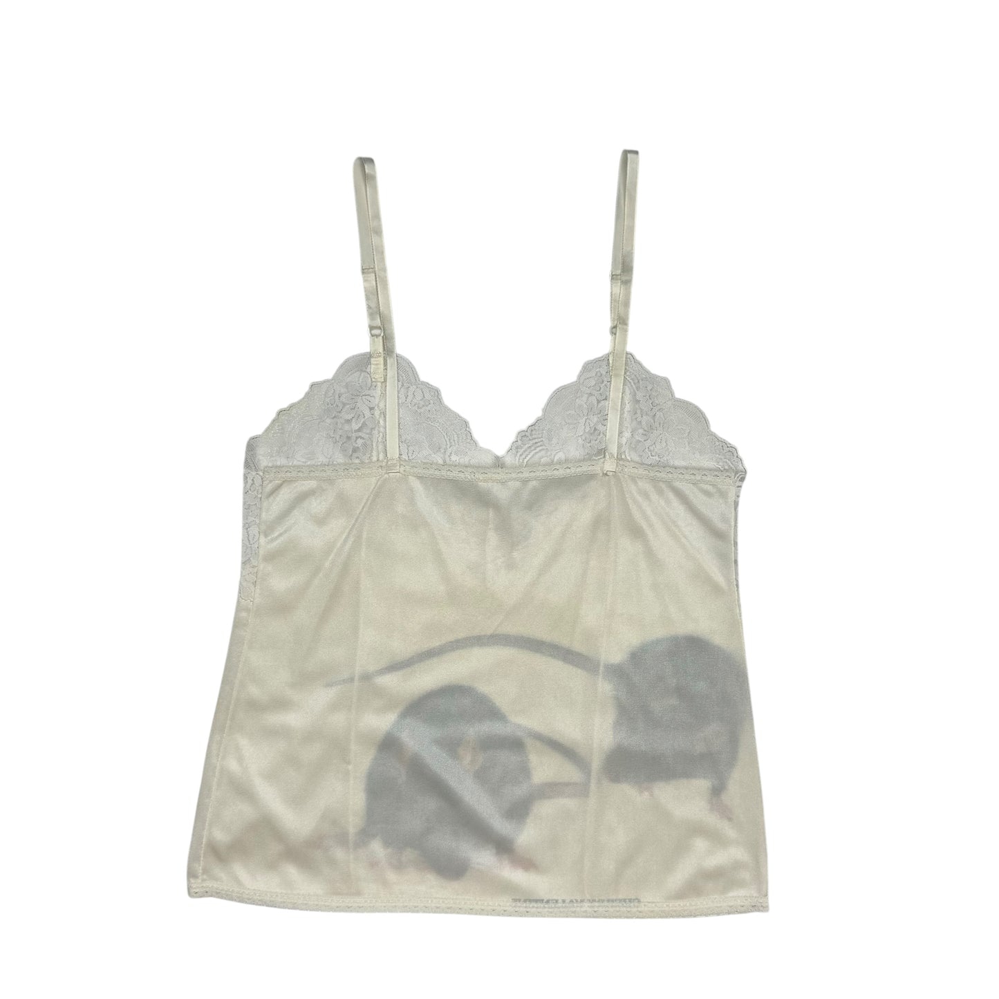 RAT FRIENDS CREAM LACE TANK TOP - XS/S