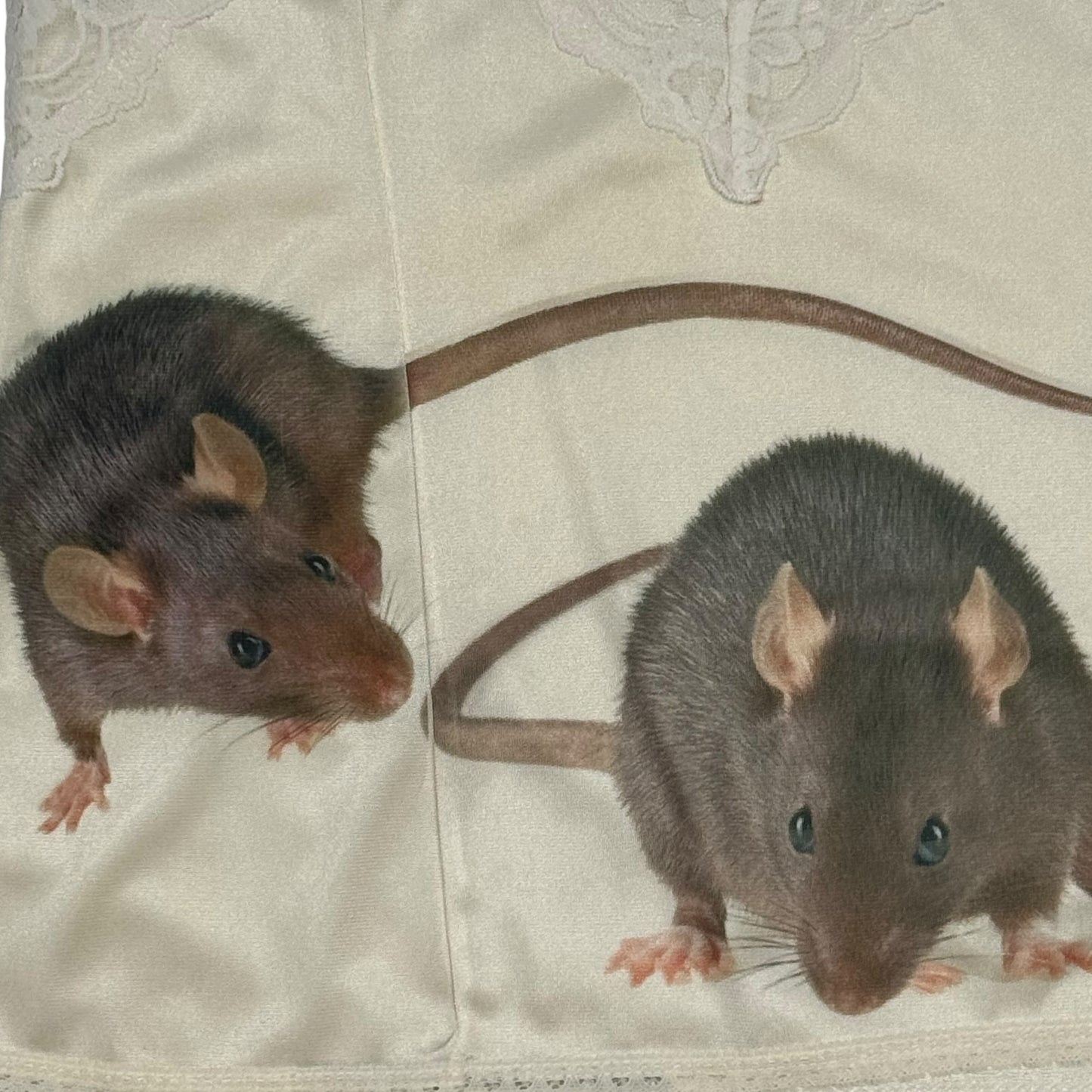 RAT FRIENDS CREAM LACE TANK TOP - XS/S