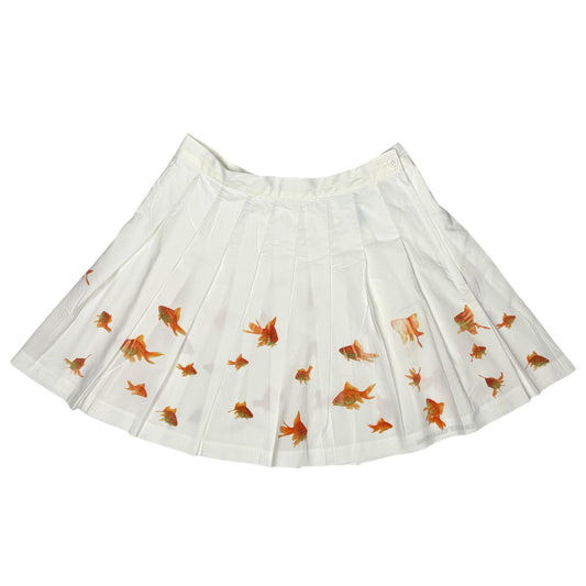 GOLDFISH WHITE TENNIS SKIRT - M