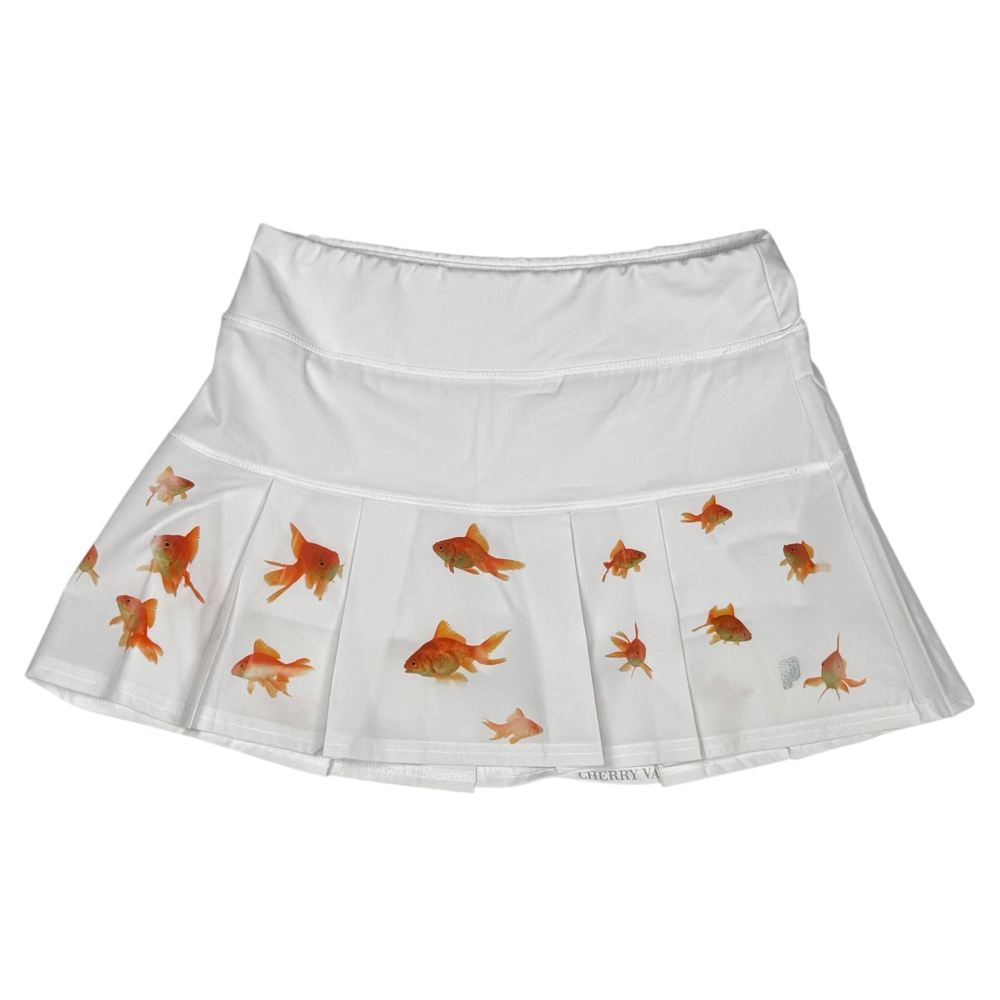 GOLDFISH WHITE MINI TENNIS SKIRT - XS
