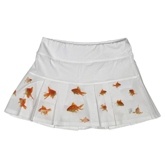 GOLDFISH WHITE MINI TENNIS SKIRT - XS