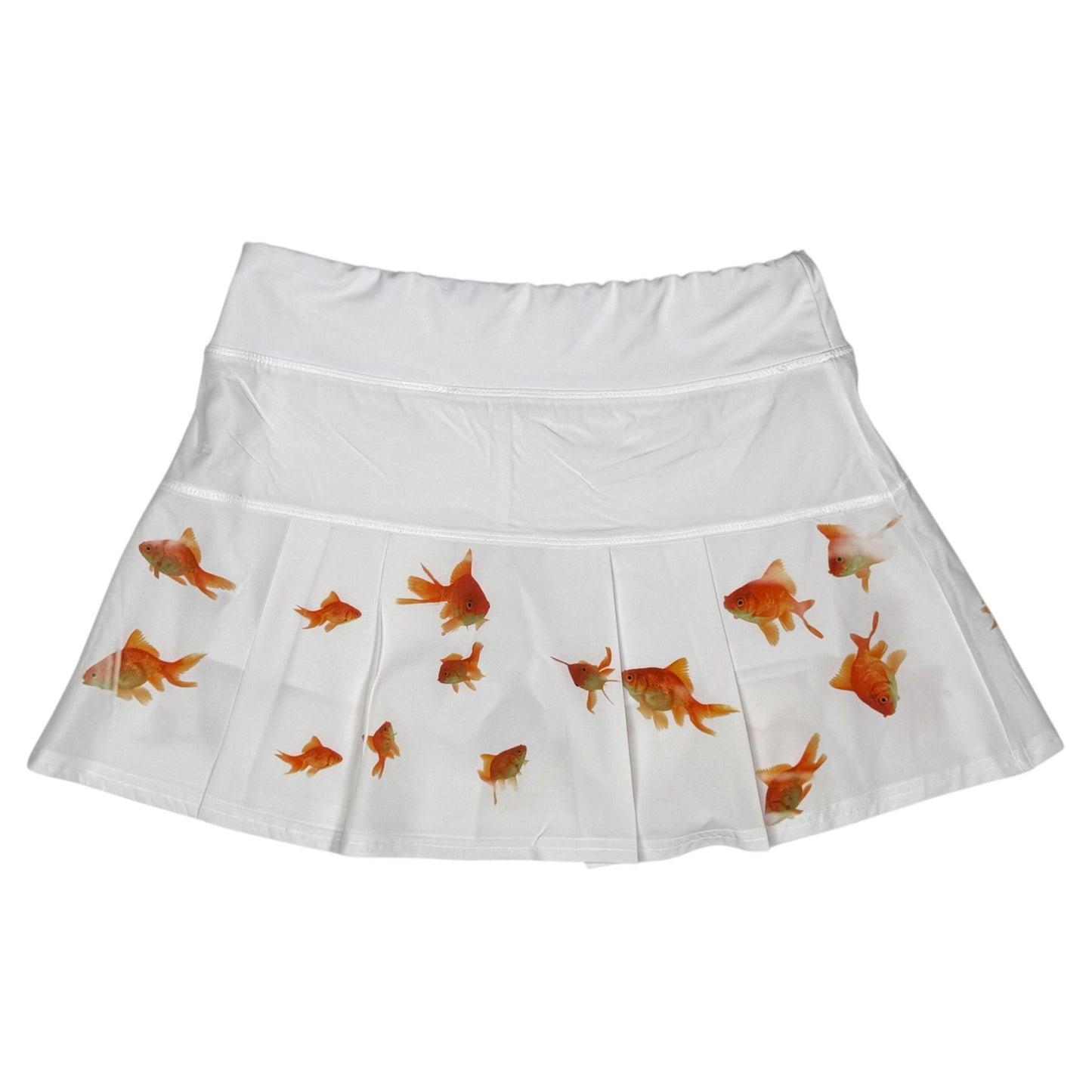 GOLDFISH WHITE MINI TENNIS SKIRT - XS