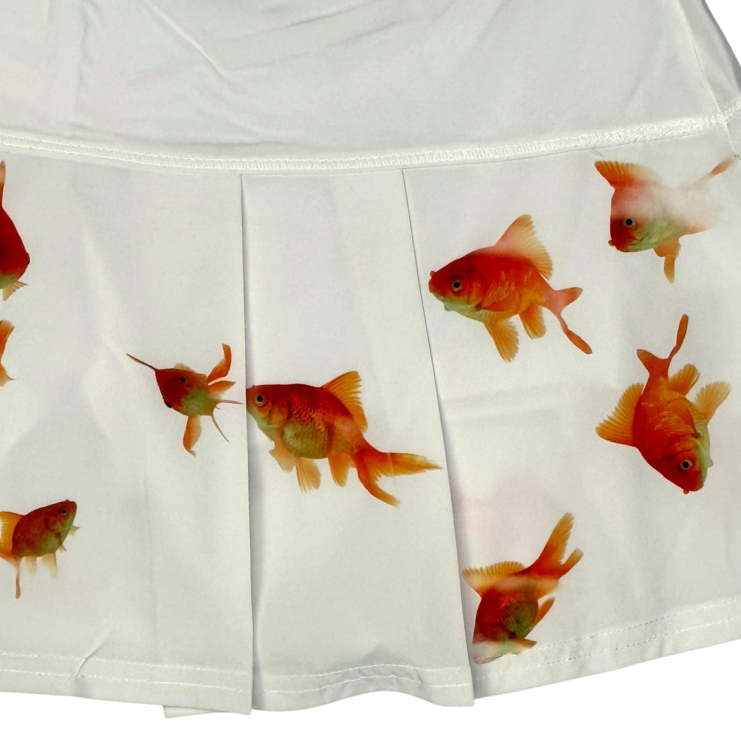 GOLDFISH WHITE MINI TENNIS SKIRT - XS