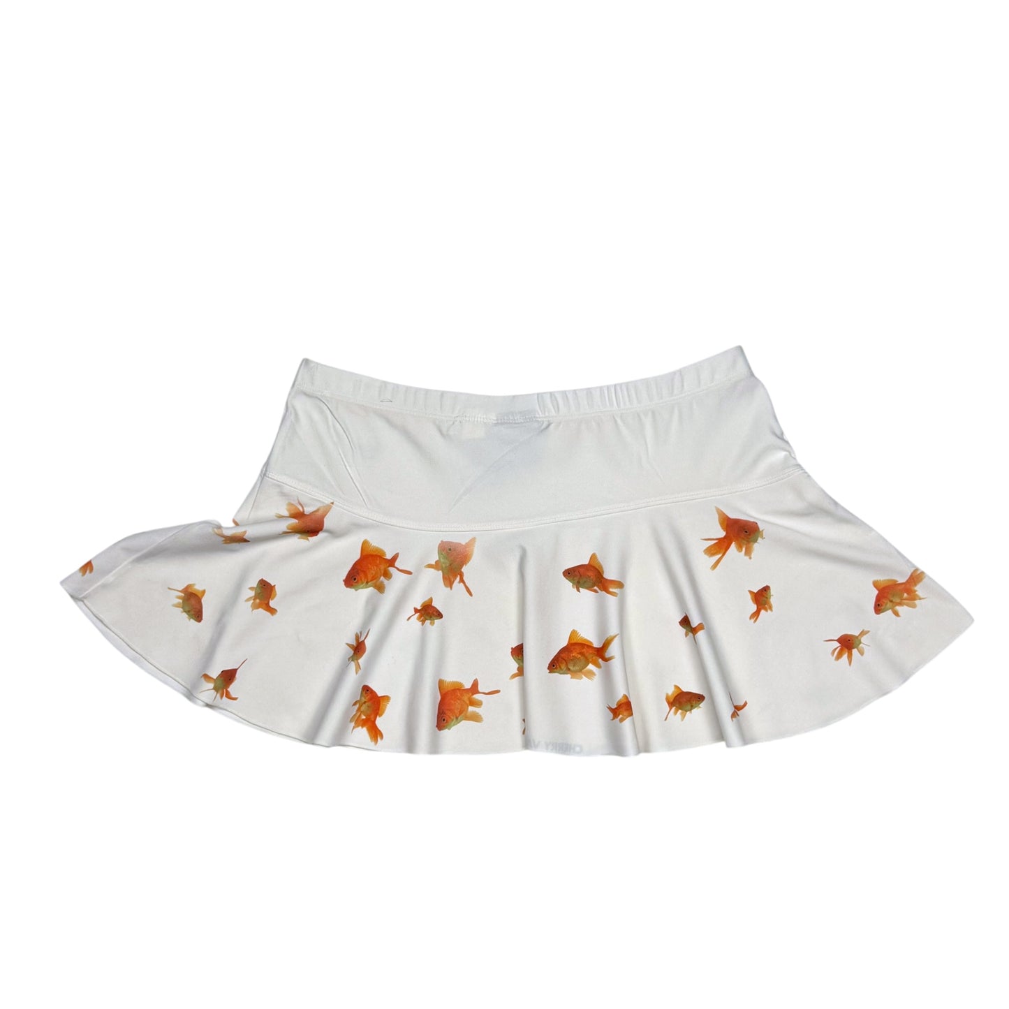 GOLDFISH WHITE MINI ATHLETIC SKIRT - S
