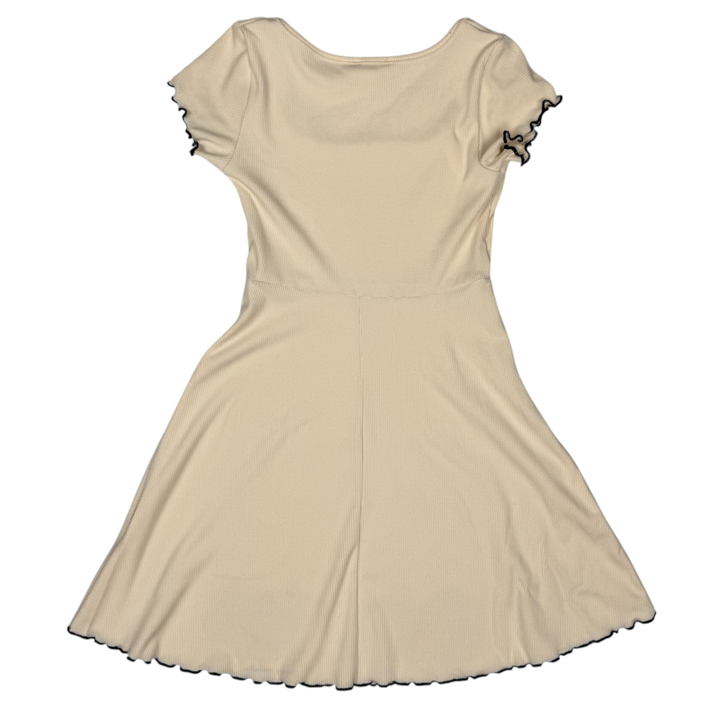 RAT LINE UP BABY DOLL CREAM DRESS - S