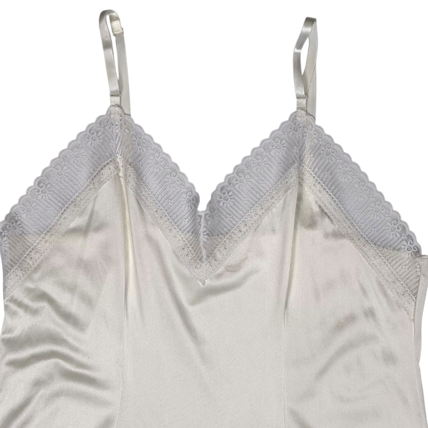 BIG RAT WHITE LACE SLIP DRESS - L