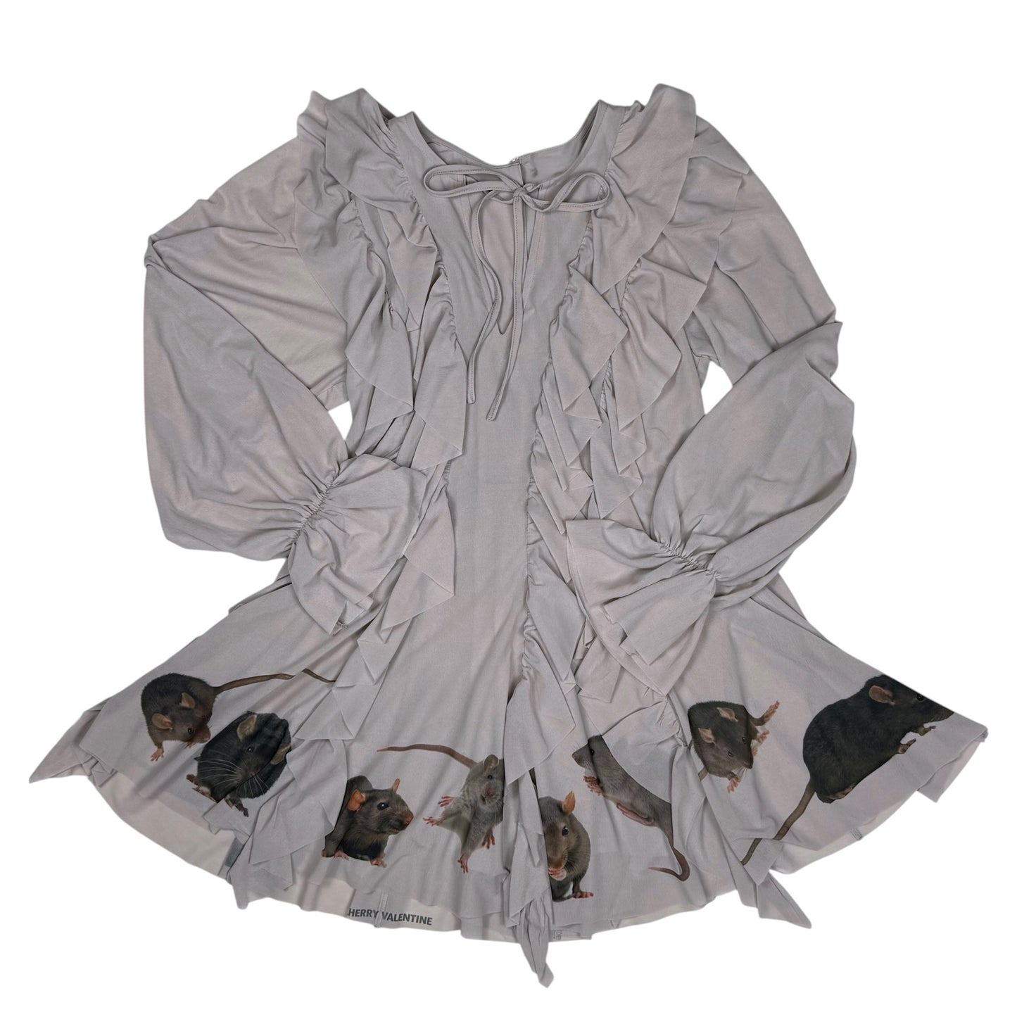 RATS RUFFLE OYSTER DRESS - M