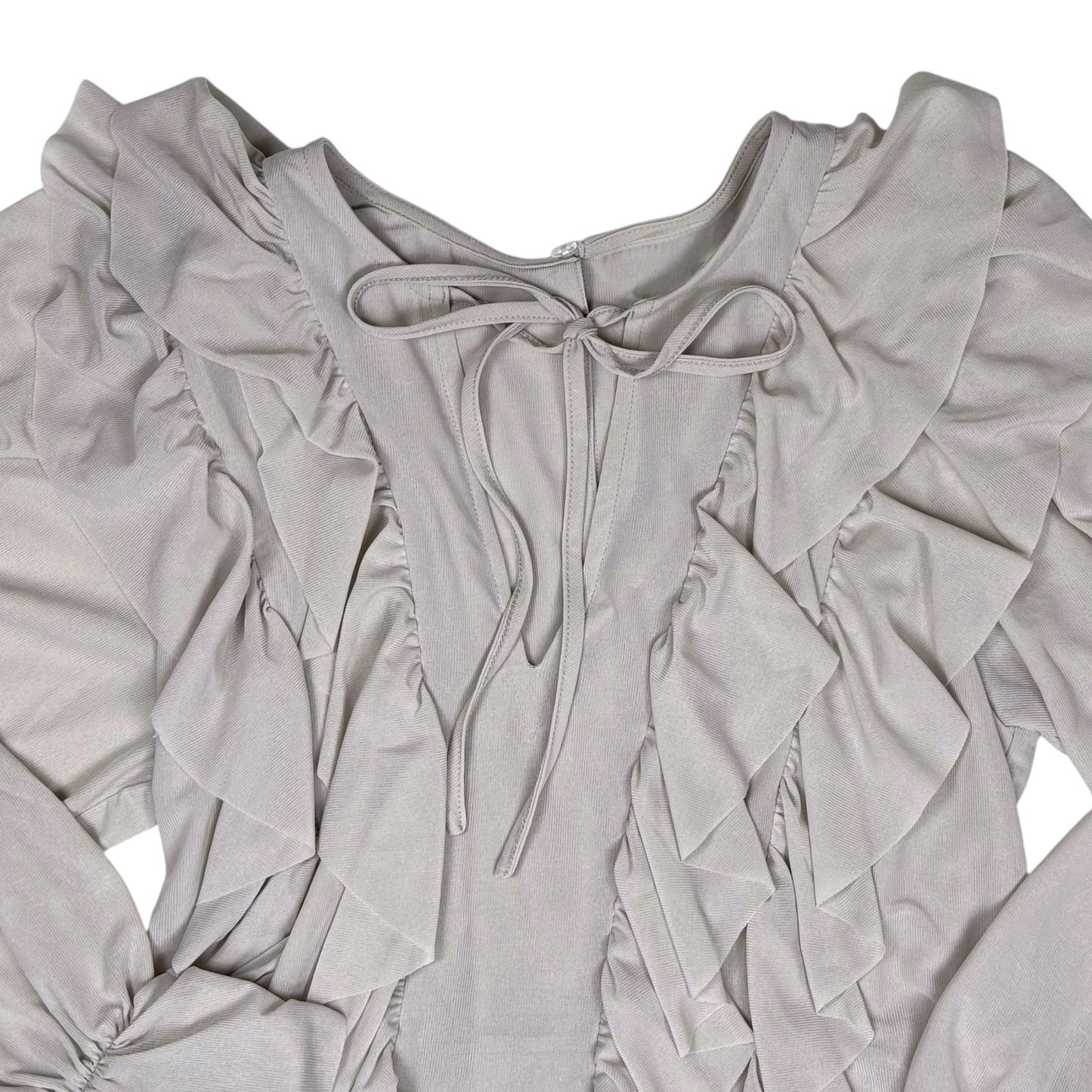 RATS RUFFLE OYSTER DRESS - M