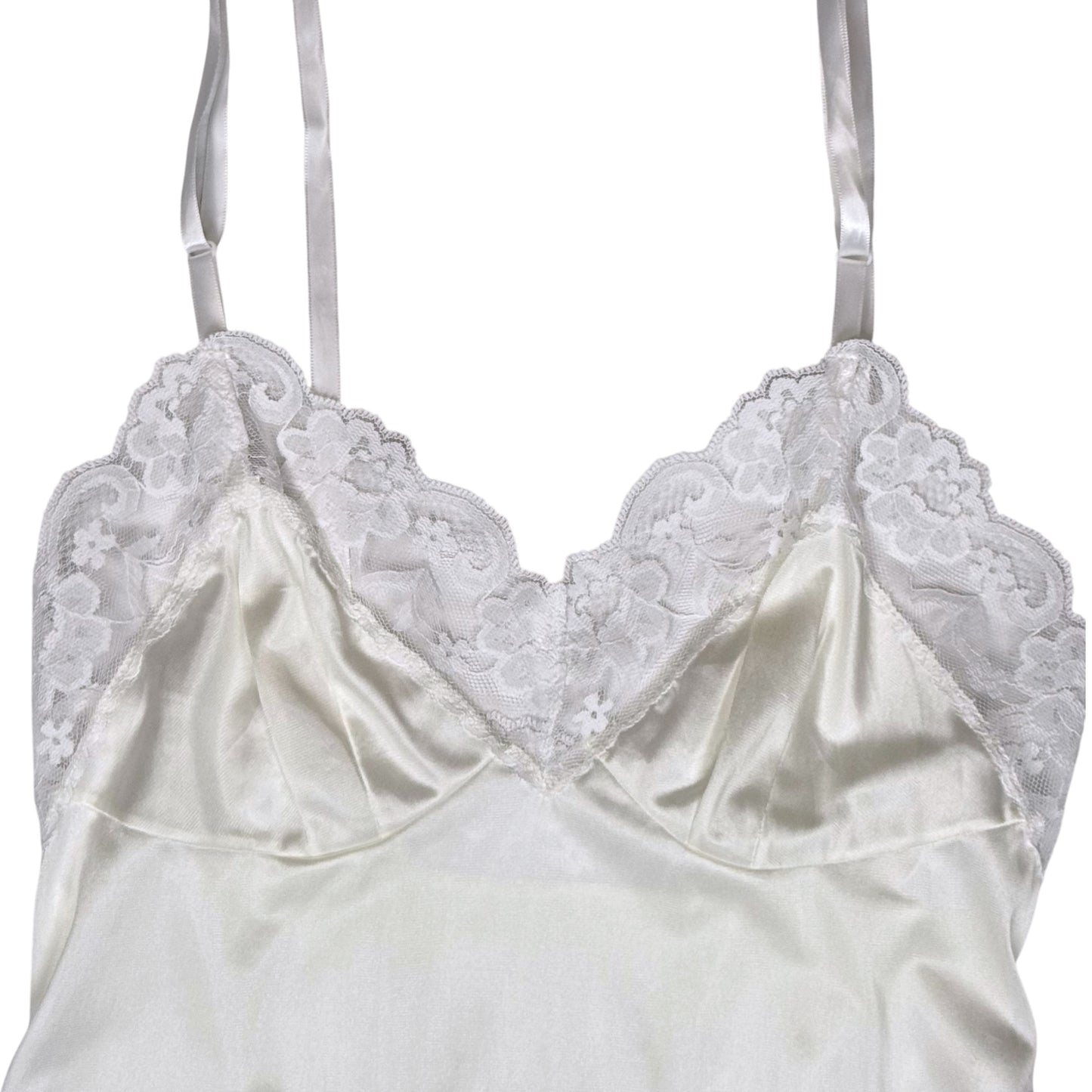 BIG RAT WHITE LACE SLIP DRESS - S