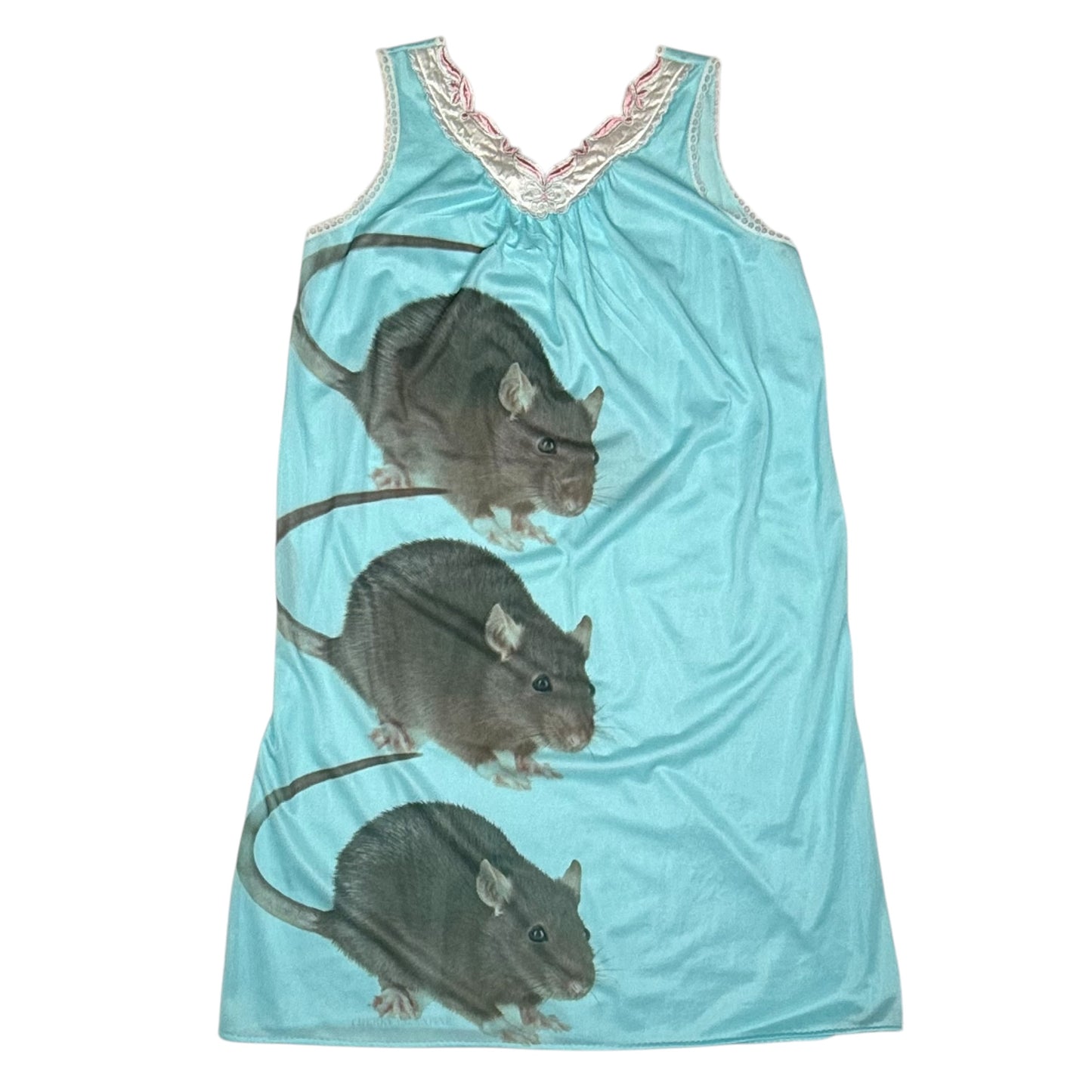BIG RAT BLUE NIGHTIE DRESS - L