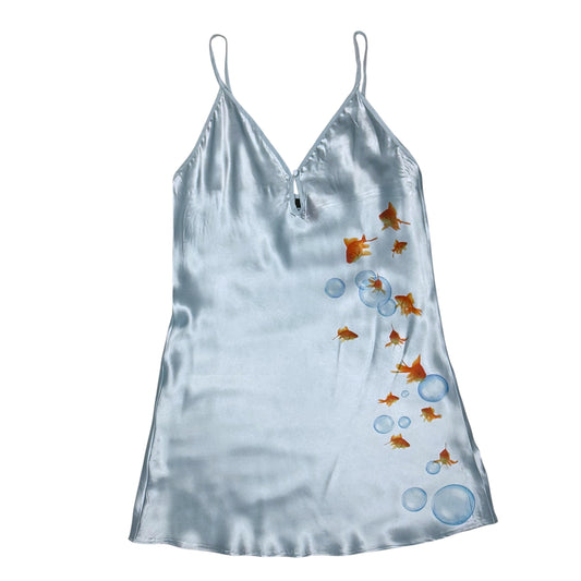 GOLDFISH BLUE SLIP DRESS - M