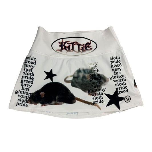 7 DEADLY KITTIE RAT MINI SKIRT - S