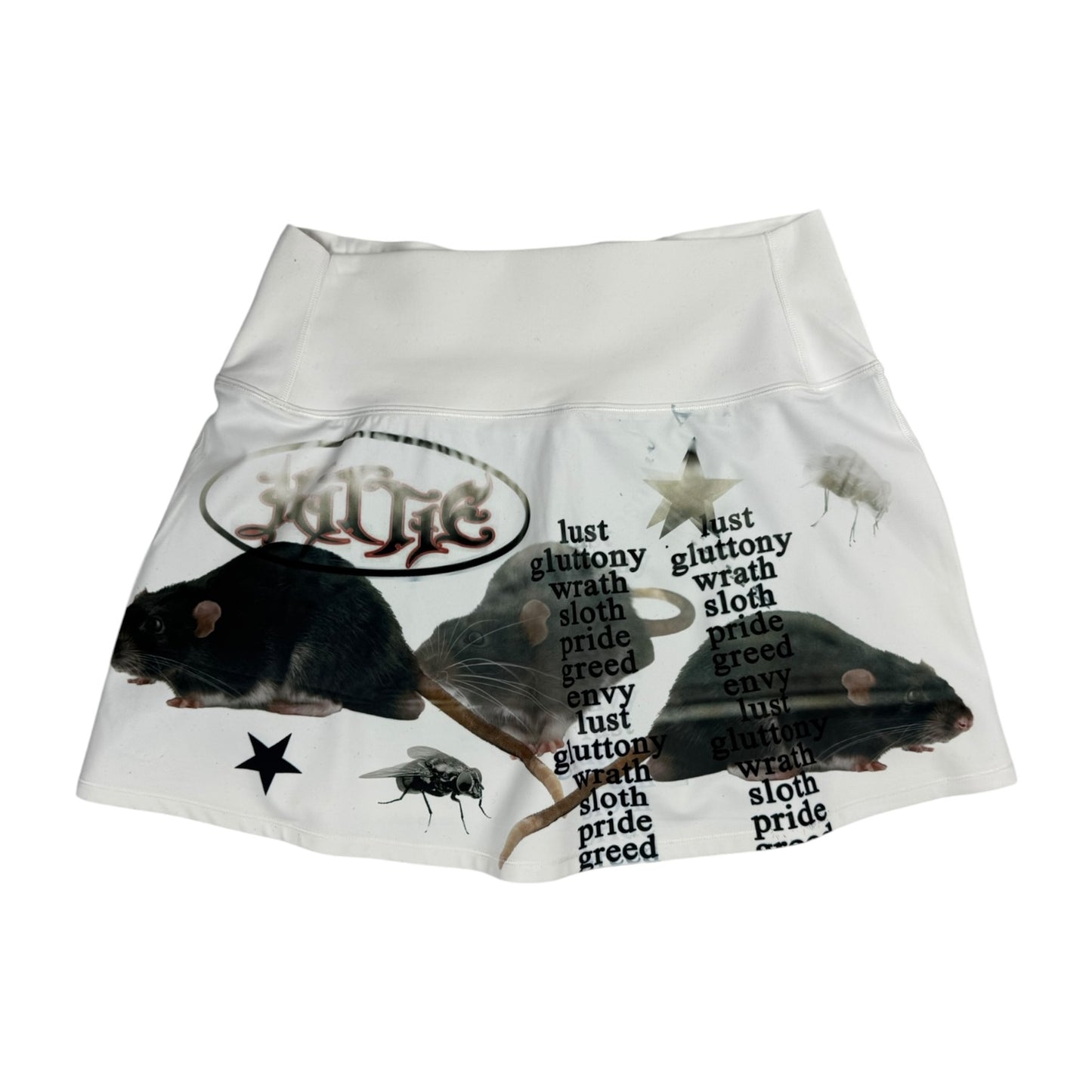 7 DEADLY KITTIE RAT MINI SKIRT - S