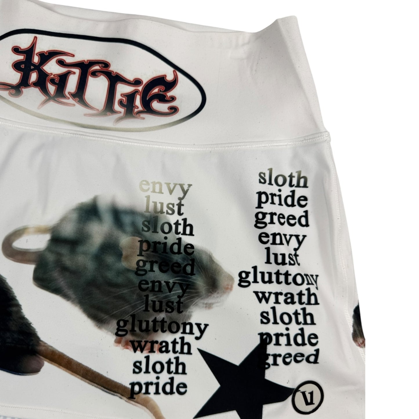 7 DEADLY KITTIE RAT MINI SKIRT - S