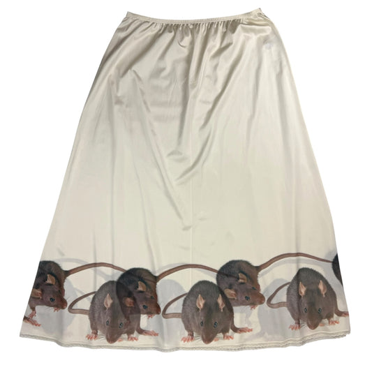 RAT FRIENDS LONG LACE IVORY SKIRT - L