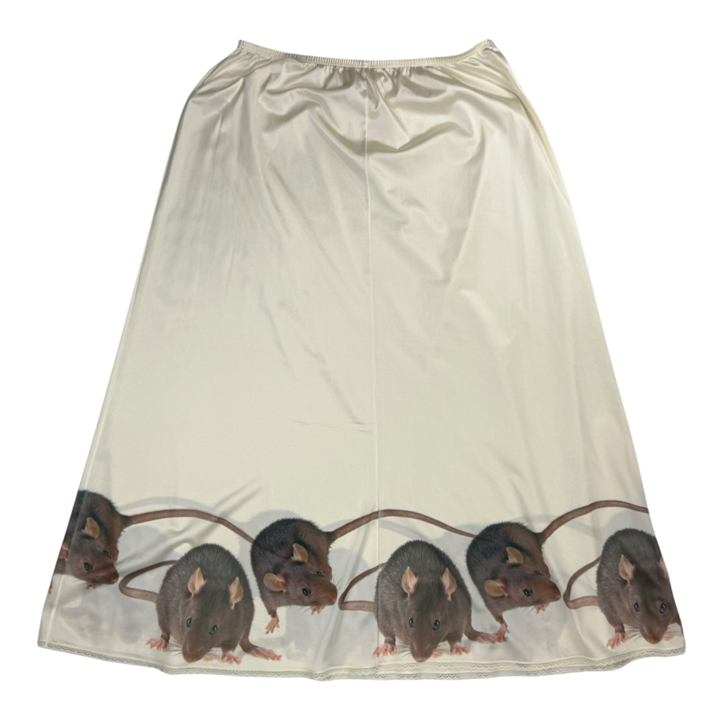 RAT FRIENDS LONG LACE IVORY SKIRT - L