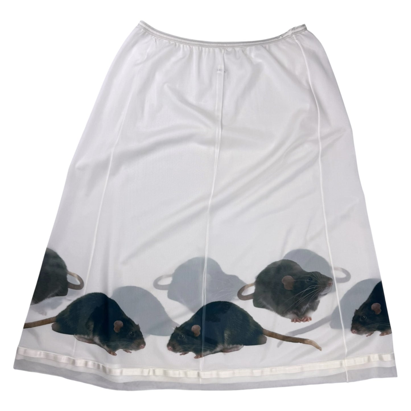 TWO RATS LONG LACE WHITE SAMPLE SKIRT - L