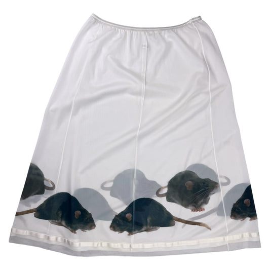 TWO RATS LONG LACE WHITE SAMPLE SKIRT - L
