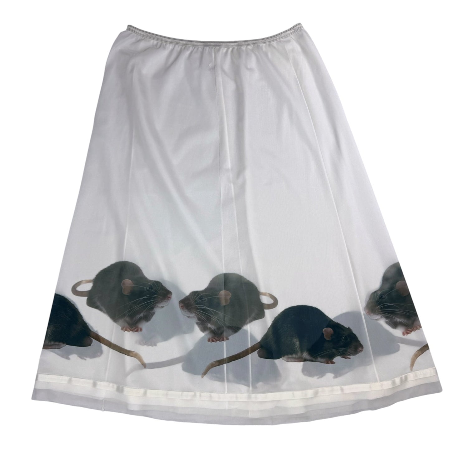 TWO RATS LONG LACE WHITE SAMPLE SKIRT - L
