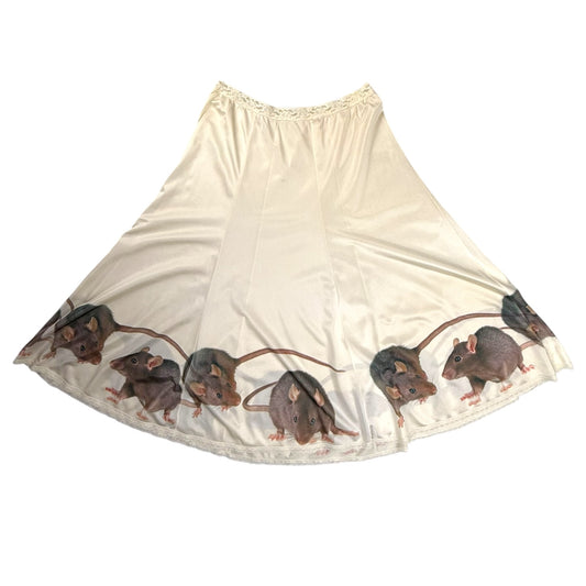 RAT FRIENDS LONG LACE IVORY SKIRT - S