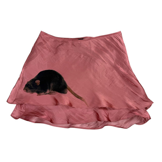 RAT PINK RUFFLE MINI SKIRT - S