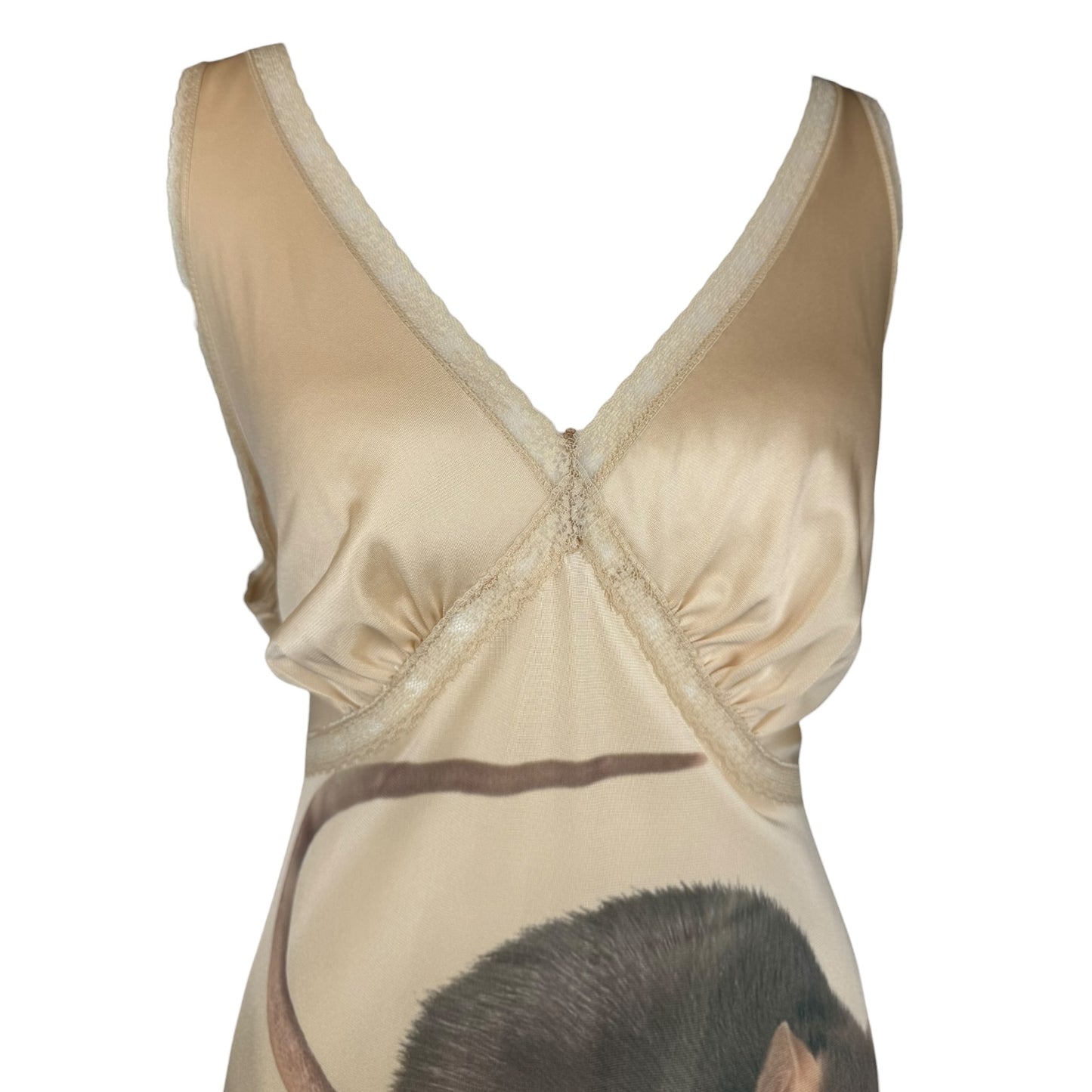 BIG RAT 3 TAN LACE DRESS - L