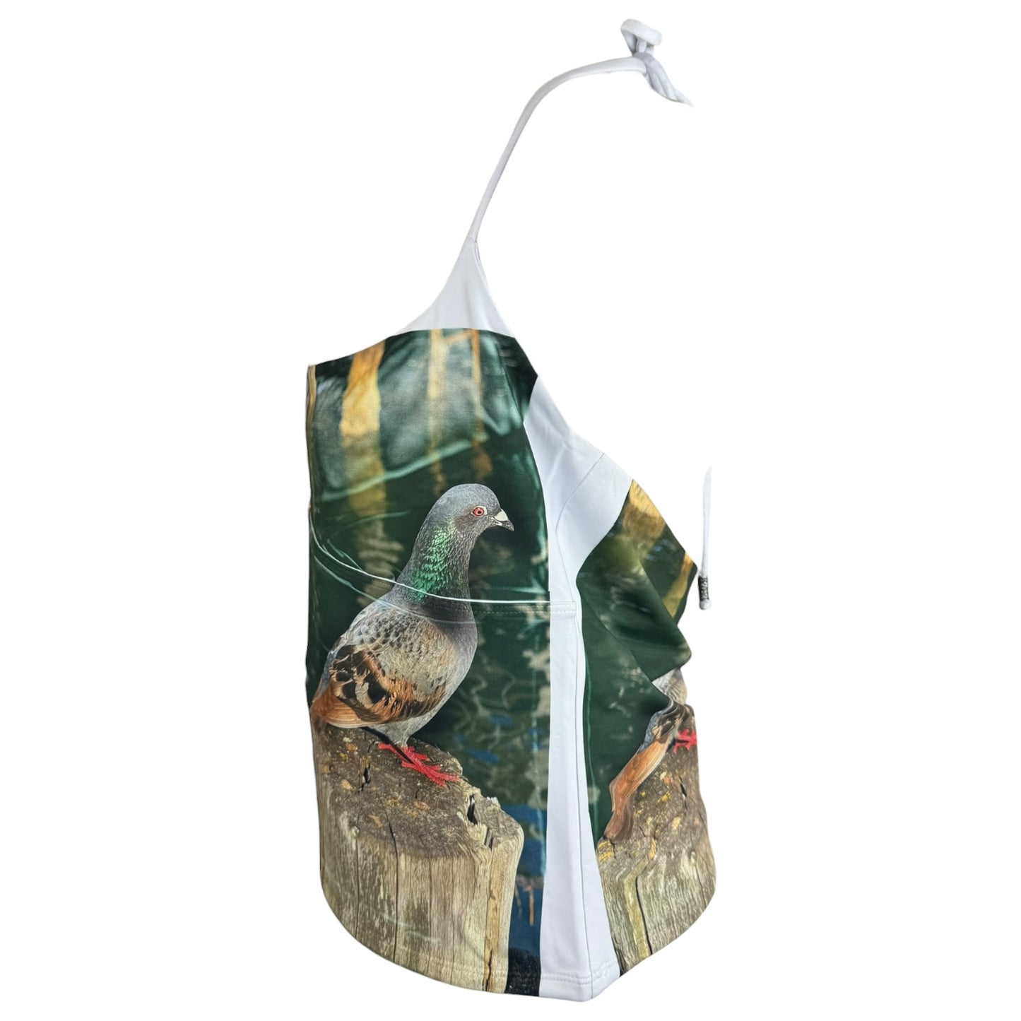 COASTAL PIGEON WHITE HALTER TANK - L/XL