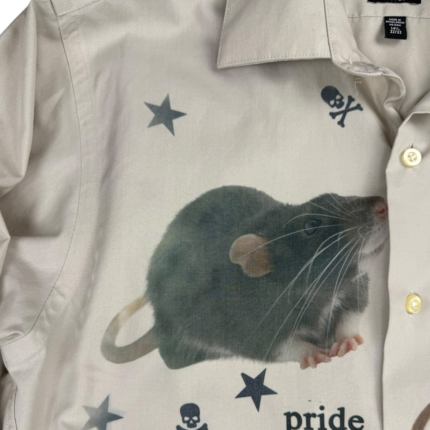 7 DEADLY RATS KHAKI SHIRT - MENS S