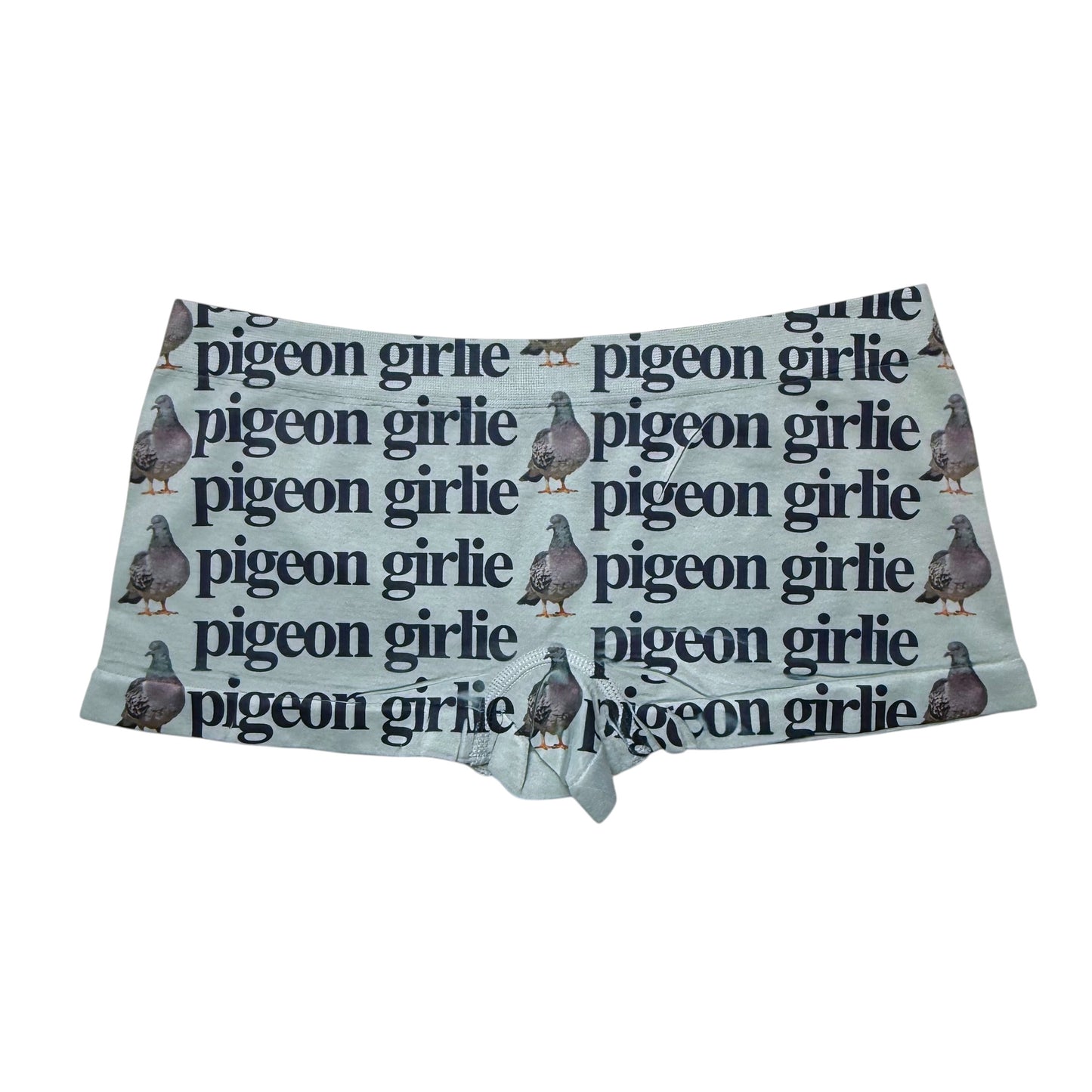 PIGEON GIRLIE SEAFOAM GREEN BOYSHORT UNDIES - M