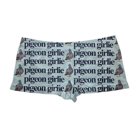 PIGEON GIRLIE SEAFOAM GREEN BOYSHORT UNDIES - M