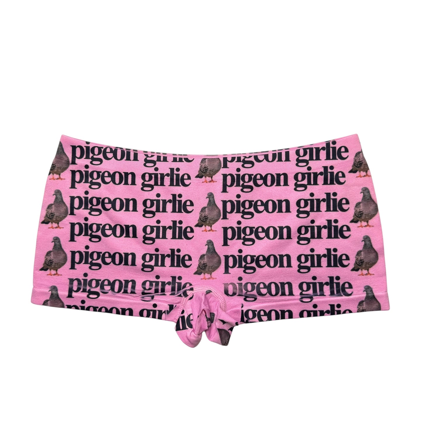 PIGEON GIRLIE PINK BOYSHORT UNDIES - M