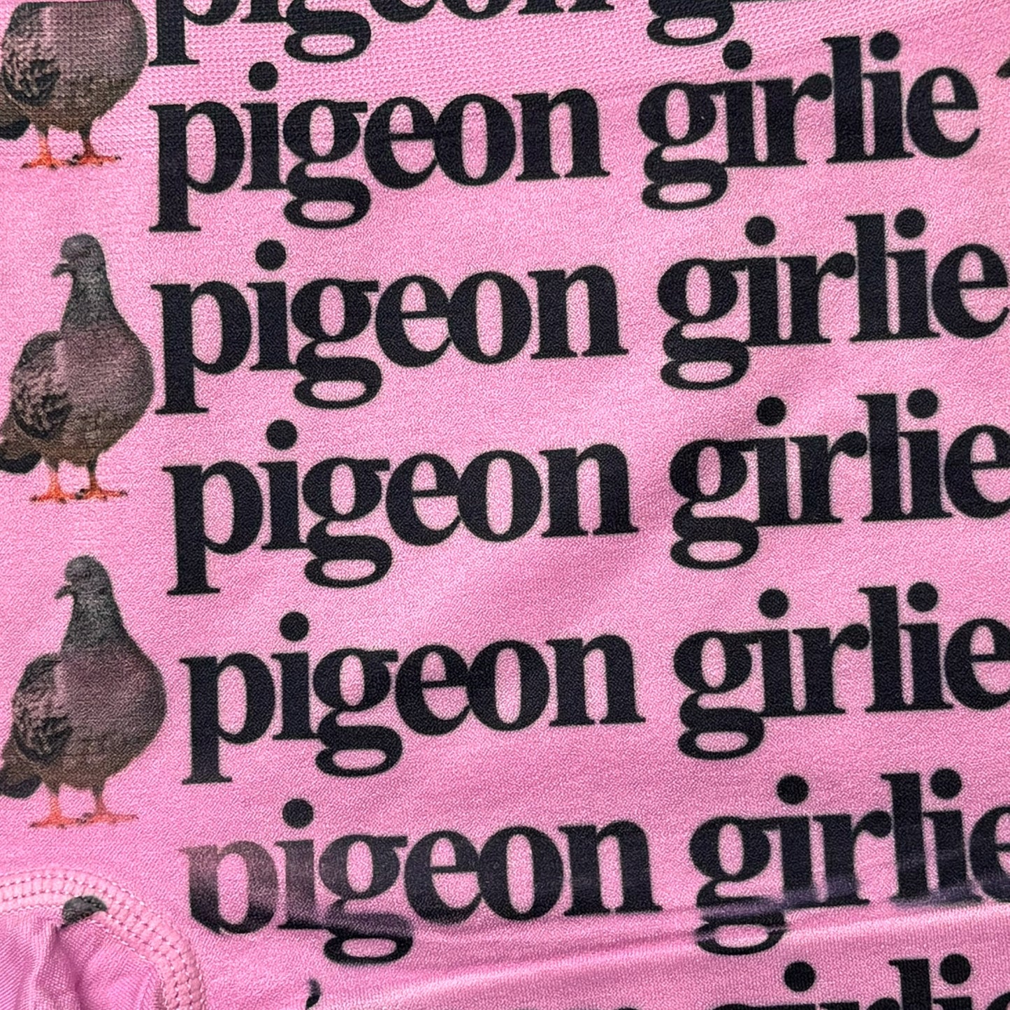 PIGEON GIRLIE PINK BOYSHORT UNDIES - M