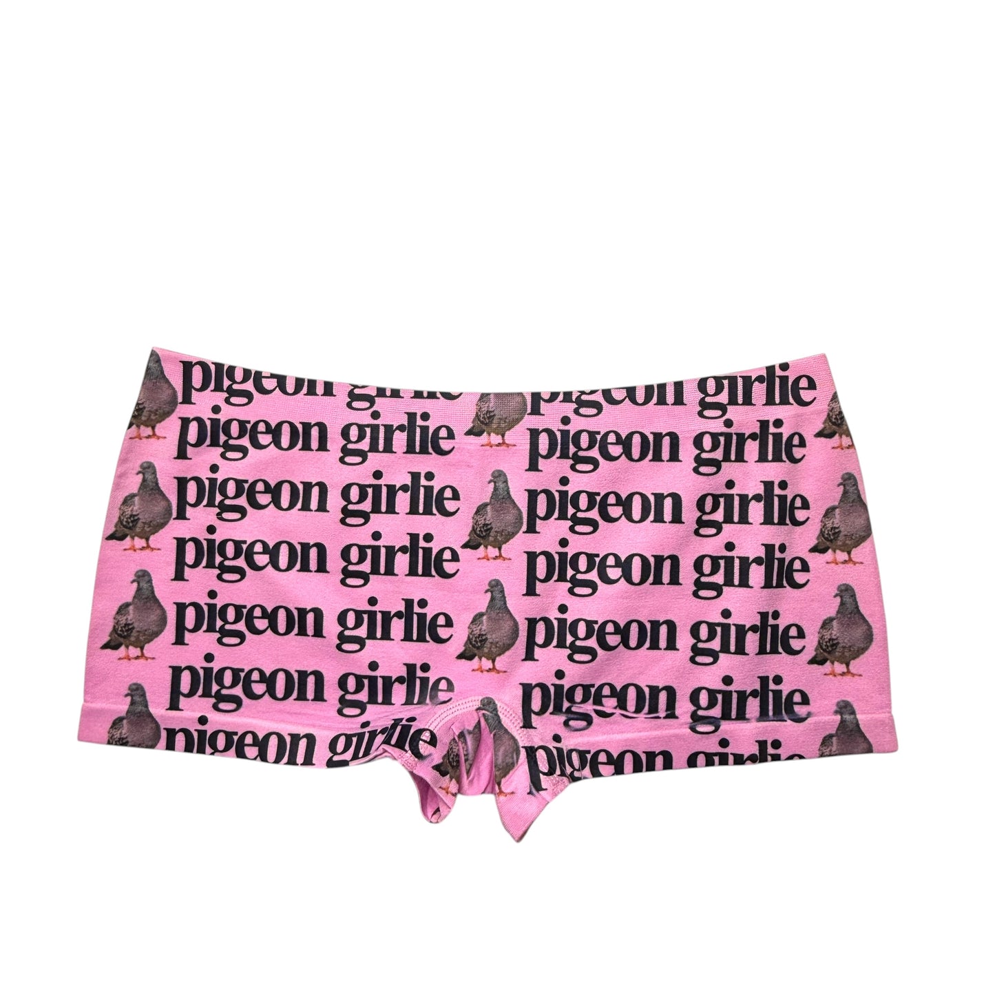 PIGEON GIRLIE PINK BOYSHORT UNDIES - M