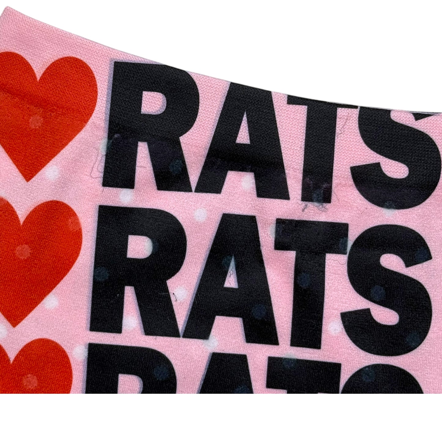 I <3 RATS PINK POLKA DOT BOYSHORT UNDIES - M