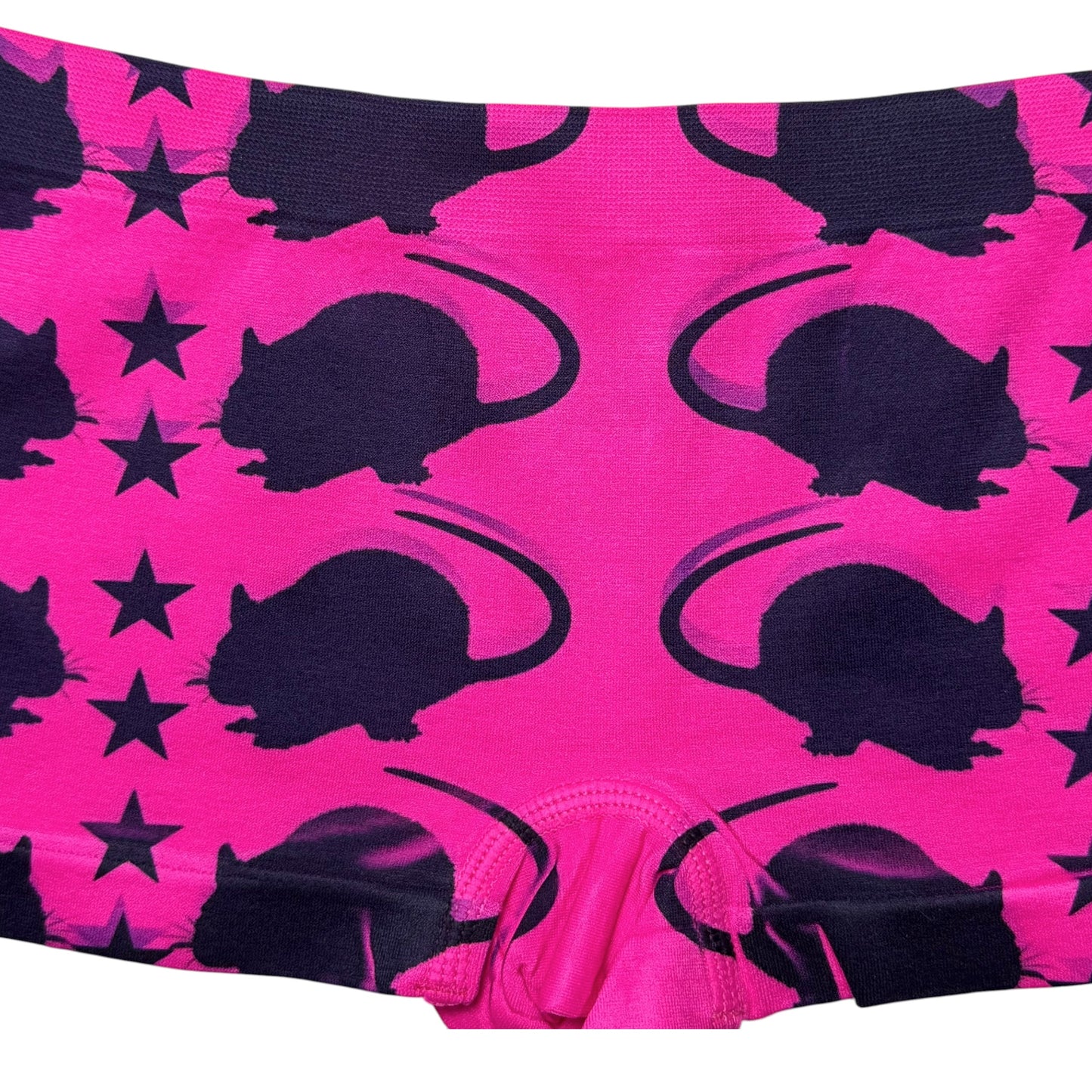 PUNK RAT DARK PINK BOYSHORT UNDIES - M