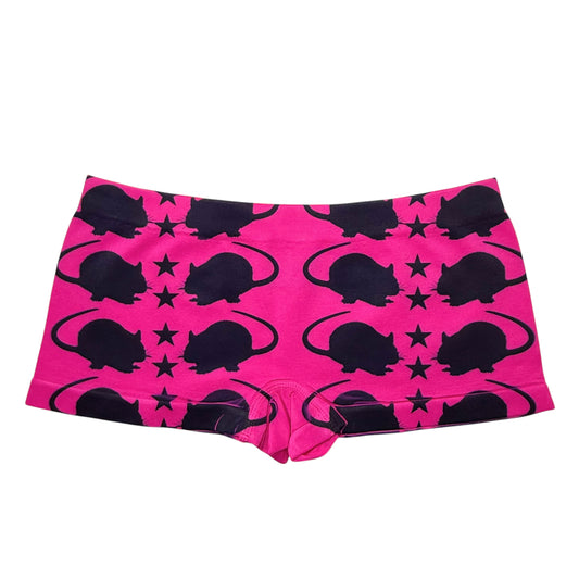 PUNK RAT DARK PINK BOYSHORT UNDIES - M