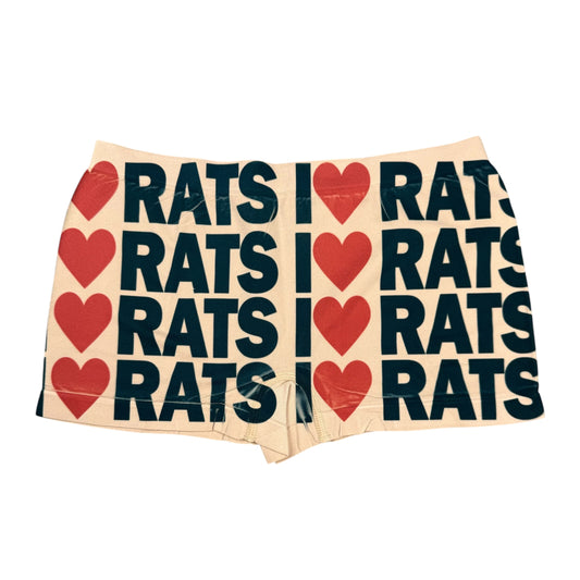 I <3 RATS NUDE BOYSHORT UNDIES - S