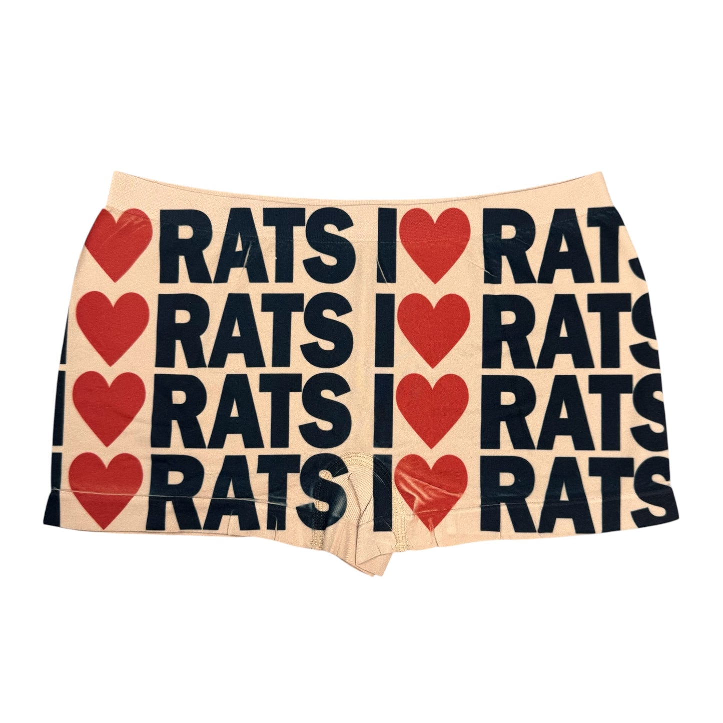 I <3 RATS NUDE BOYSHORT UNDIES - S