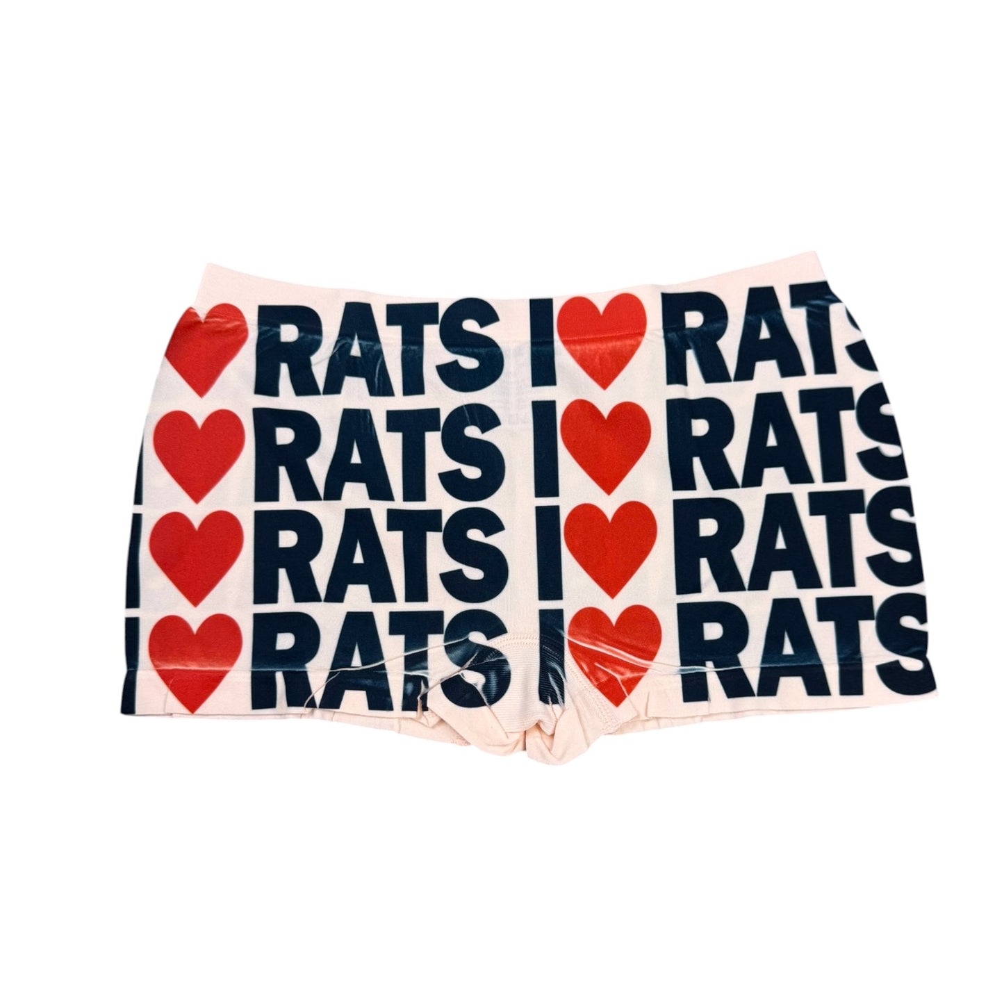 I <3 RATS PEACH BOYSHORT UNDIES - S